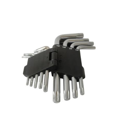 T 10 - T 50 / MOLLAR Kunci L Bintang Torx Key Pendek 9 Pcs Set