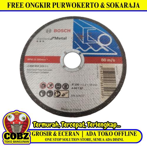4 IN / BOSCH Metal Grinding Mata Gerinda Potong Cutting Besi Baja