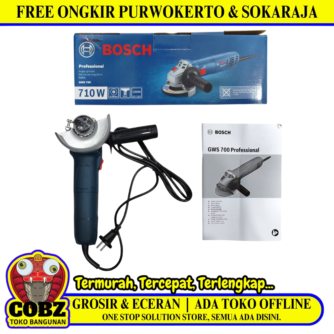 BOSCH GWS 700  Mesin Gerinda Tangan Kabel Set