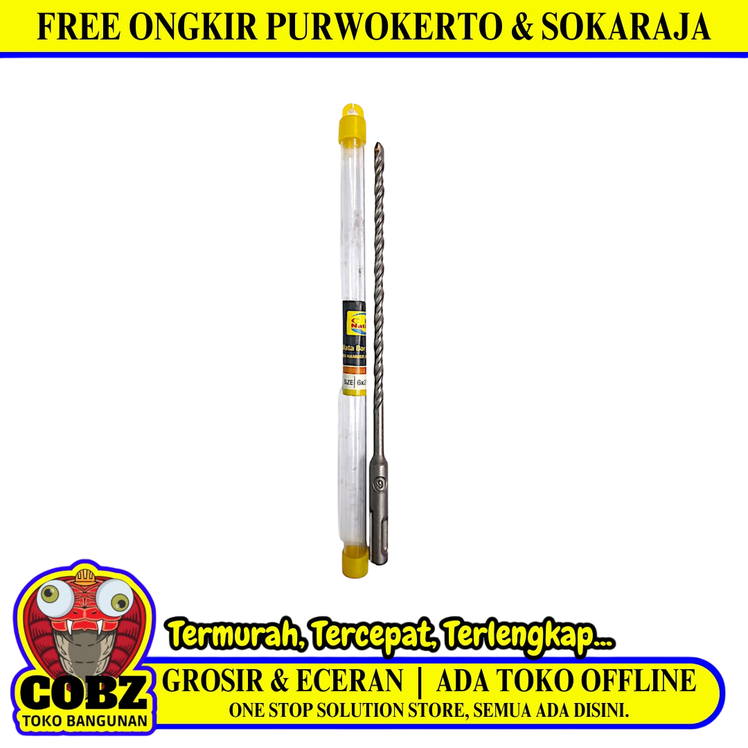 6 MM x 210 MM / CPT NATIONAL Mata Bor Bobok Beton Tembok Dinding SDS