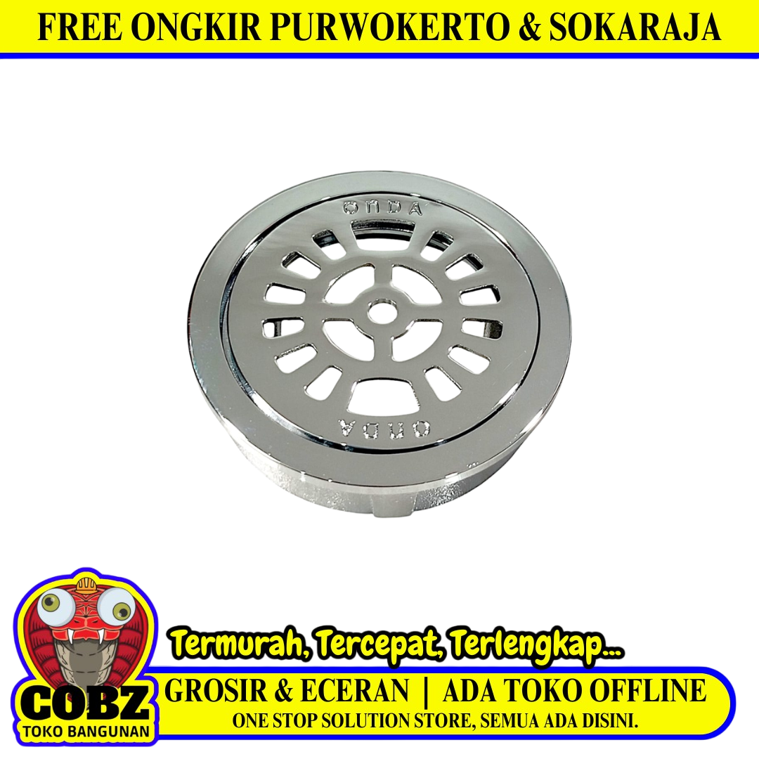 3 IN / ONDA Saringan Got Leher Pendek Floor Drain Stainless