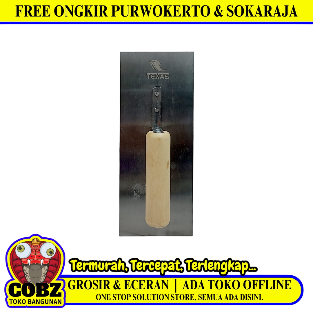 10 IN / TEXAS Raskam Trowel Perata Acian Tembok Polos Beton Metal