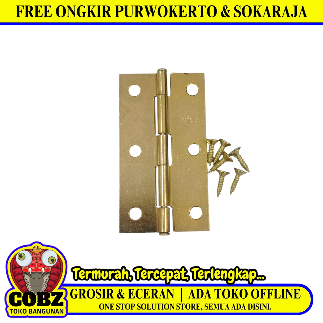 3 IN / VICO 01 Engsel Kupu Kupu Pintu Jendela Hinge Stainless Set