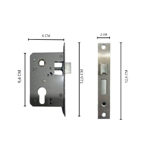 N. DIOR 103 SN / CP Handle Door Lock Tarikan Handle Kunci Pintu Kecil Set