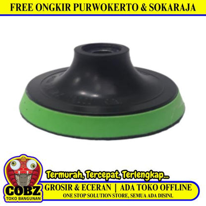 4 IN / HIOSHI Tatakan Dudukan Gerinda Tangan Amplas Velcrow Bulat