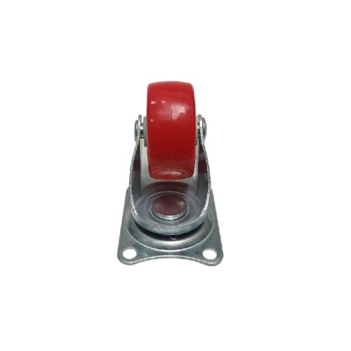 1 1/2 IN / TM Roda Hidup Trolly Non Rem Plat Nylon Merah