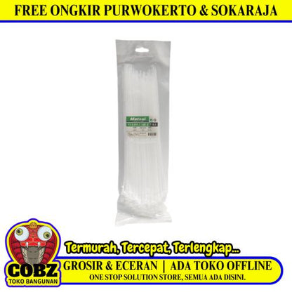 3.6 MM x 250 MM / MATSUI Kabel Cable Ties Tali Ripet 25 CM Putih Pack