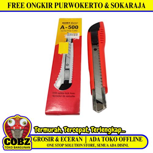 GLORY A - 500 Pisau Cutter Pemotong Kertas Utility Heavy Duty Blade Besar