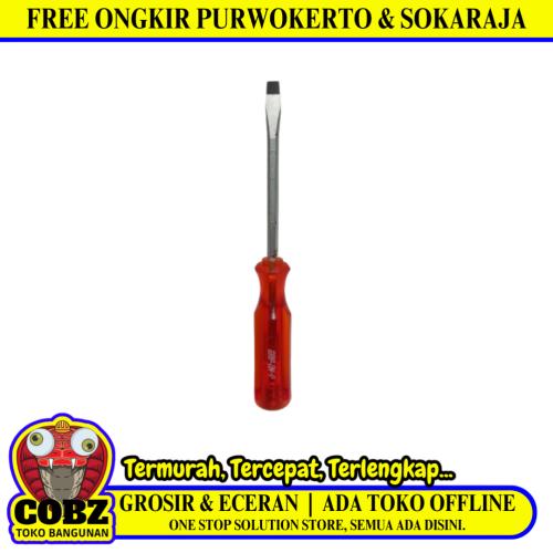 4 IN / GRIP ON Obeng Screwdriver One Way Minus Gagang PVC