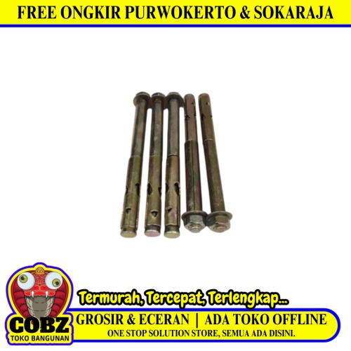 M 8 x 97 MM / TM Dynabolt Baut Beton Tembok Angkur Dinding Besi Kuning Biji