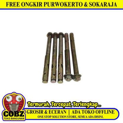 M 8 x 97 MM / TM Dynabolt Baut Beton Tembok Angkur Dinding Besi Kuning Biji