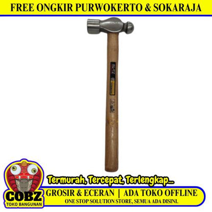 1 1/2 LB / BLITZ Palu Martil Konde Ballpoint Hammer Gagang Kayu