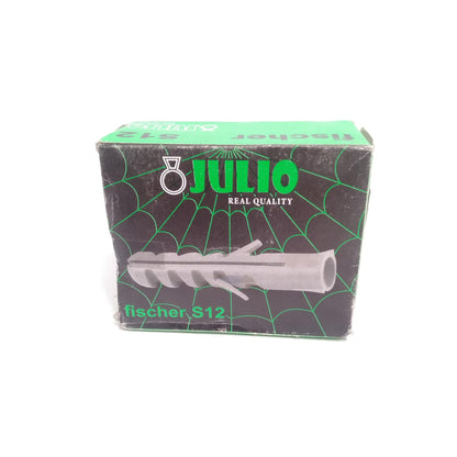 S12 / JULIO Angkur Dinding Dudukan Baut Sekrup Tembok PVC Ecer Dus