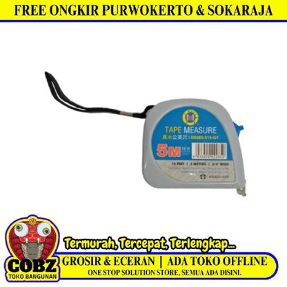 5 M / MENSCURE Meteran Alat Ukur Tukang Bangunan Measuring Tape