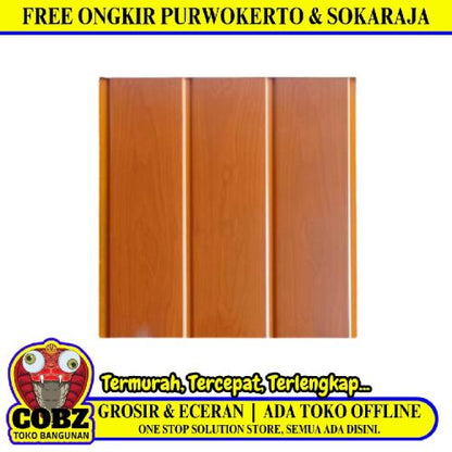 8 MM x 30 CM x 5 M / SHUNDA PLAFON K-9252  Plafon Gypsum GRC U PVC Hotstamping Lembar