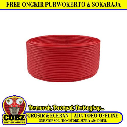 1 INTI x 2.5 MM x 50 M / KITANI NYA unggal Kabel Tembaga SNI Merah Roll
