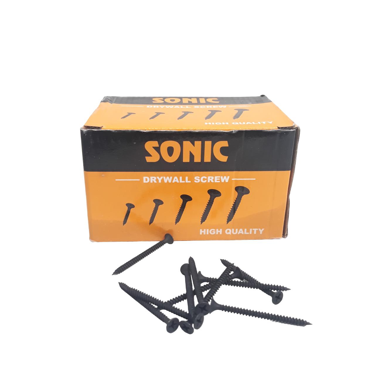 #6 X 2 IN / SONIC Sekrup Gypsum Screw Plafon Board GRC Hitam Dus