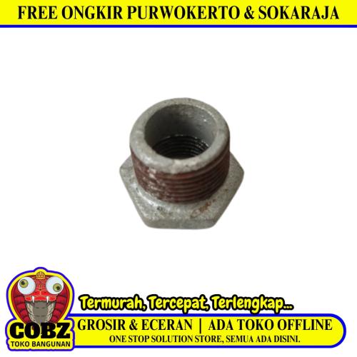 3/4 IN x 1/2 IN /G Verlop Ring Flug Vlok Bushing Besi