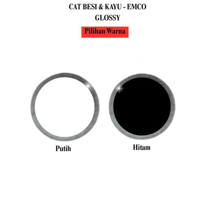 1/2 KG / EMCO GLOSSY Cat Kayu Besi Wood Metal Paint Kaleng