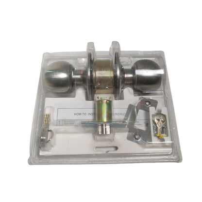 D 8 CM / FALCO Kunci Handle Pintu Bulat Kamar Mandi Stainless Silver