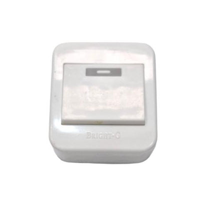 BRIGHT-G PREMIUM Saklar Tunggal Single Engkel 1 Gang Tempel OB Outbow Putih