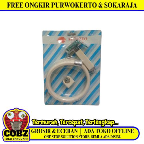 1/2 IN × 120 CM / AUGUSTO Jet Shower Cebok Toilet Plastik PVC Set