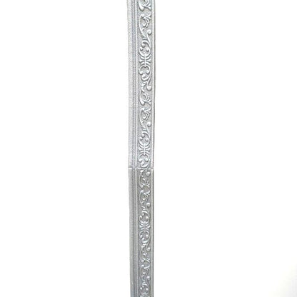 8 MM x 8 CM x 115 CM / COBZ LIST-B85H Wallpaper Foam Sticker Corak Abu Muda Lembar