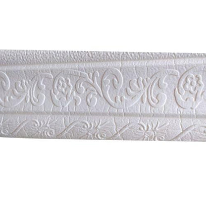 8 MM x 8 CM x 115 CM / COBZ LIST-B81H Wallpaper Foam Sticker Corak Putih Lembar