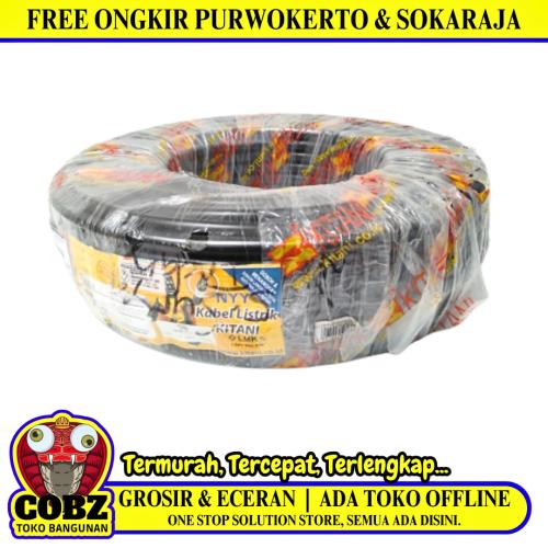 3 INTI x 1.5 MM x 50 M / KITANI NYY Tunggal Kabel Tembaga SNI Hitam Roll