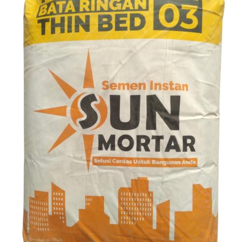 40 KG / SUN MORTAR SM 03 THIN BED Semen Instant Perekat Bata Ringan Sak