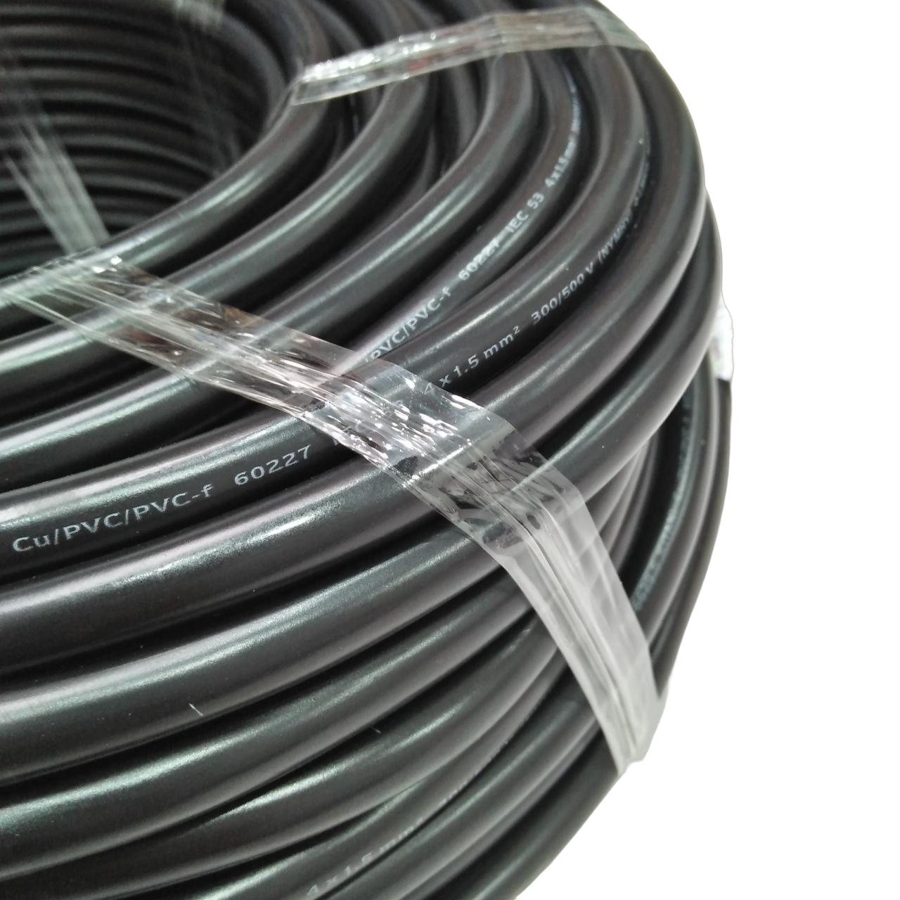 4 INTI x 1.5 MM / TM NYMHY Serabut Kabel Tembaga SNI Hitam Meter