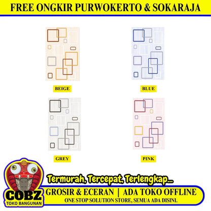 25 CM x 40 CM / UNO QUEBEC Keramik Dinding Glossy Dus