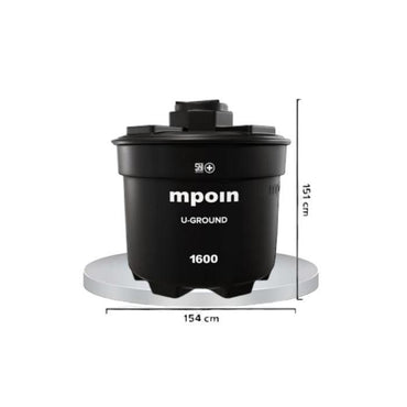 1600 L / MPOIN + UGROUNDUG1600 Water Torrent Tangki Tandon Air PVC Silver Stone + Acc Set