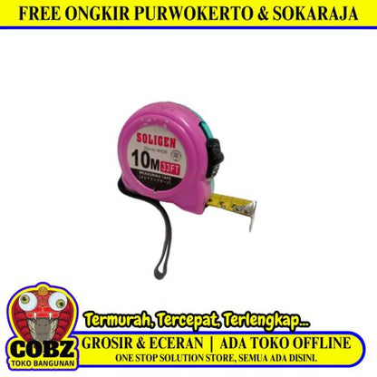 10 M / SOLIGEN Meteran Alat Ukur Tukang Bangunan Measuring Tape