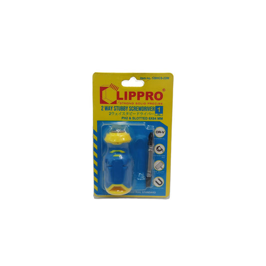 1.5 IN / LIPRO Obeng Screwdriver Two Way Bolak Balik Plus Minus Mini Gagang Karet