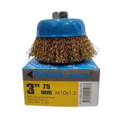 3 IN / BENZ WERKZ Sikat Kawat Mangkok Kuningan Pembersih Karat Kerak