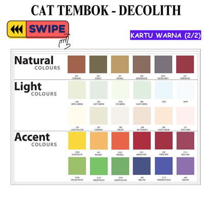 1 KG / DECOLITH Cat Tembok Beton Plafon Wall Paint Galon