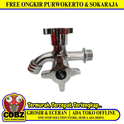 1/2 IN / GZR KRAN Kran Air Cabang Double Shower Mesin Cuci Stainless