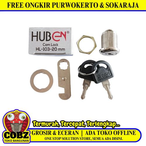 19 MM x 20 MM / HUBEN Kunci Laci Lemari Loker Kait Cam Lock Tanggung Set