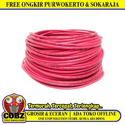 1 INTI x 4 MM / TM NYA F Serabut Kabel Tembaga SNI Merah Meter