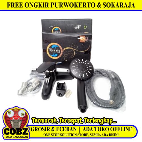 1/2 IN / THETIS Keran Shower Panas Dingin Stainless+Selang+Shower Set