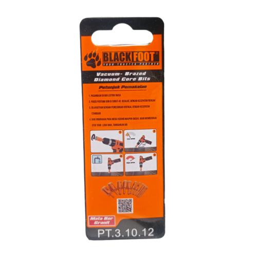 12 MM / BLACKFOOT Mata Coring Diamond Core Pelubang Keramik Granit Kaca