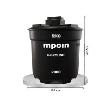 2000 L / M POIN + U - GROUND UG 2000 Water Torrent Tangki Tandon Air PVC Black Granit + Acc Set