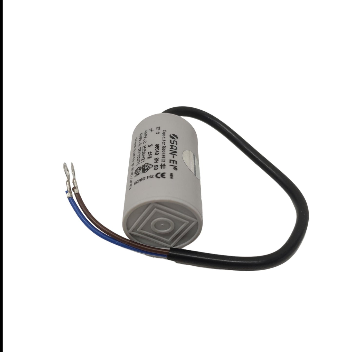 8 OHM / SAN - EI Kapasitor Pompa Air Mesin Cuci Mikro Kabel