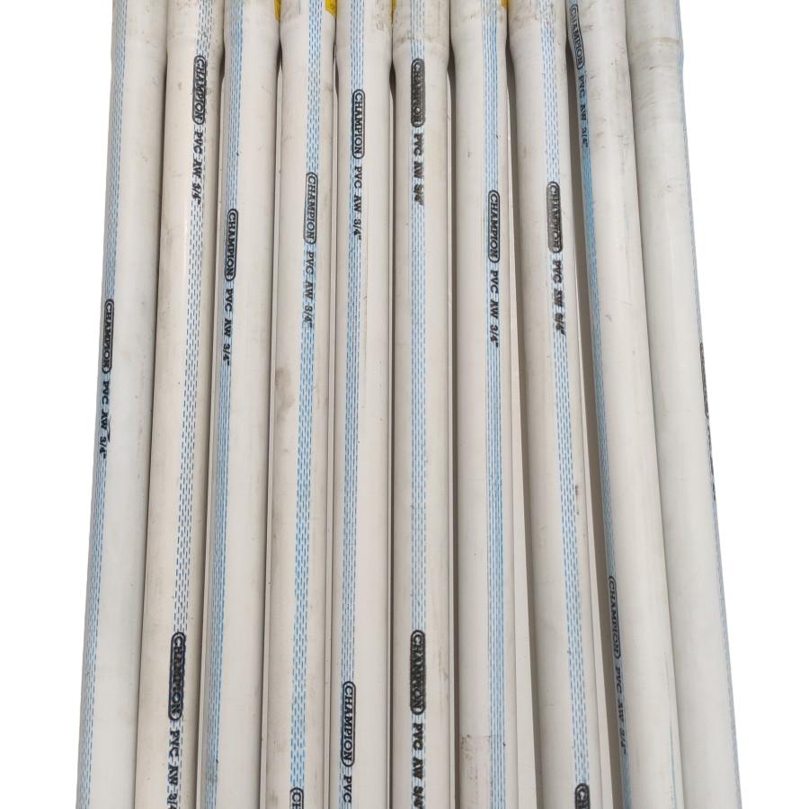 3/4 IN x 400 CM / CHAMPION AW Lis Biru Pipa Pralon Paralon PVC Putih Batang