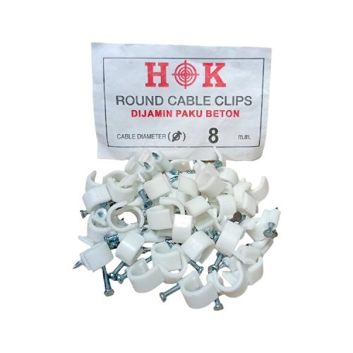 8 MM / HOK Klem Kabel Penjepit Penyangga Paku Beton Bungkus