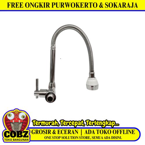 1/2 IN / HANDLE 1087 Kran Angsa Fleksibel Sink BCP Tembok Stainless