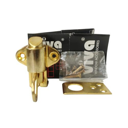 VIVA GP/AN Spring Knife Grendel Kodok Pengunci Jendela Kecil SS Kuningan