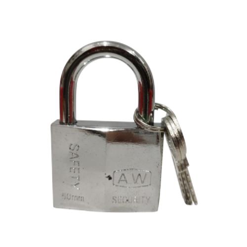 50 MM / CHROME AW Gembok Pintu Pagar Padlock Anti Maling Leher Pendek