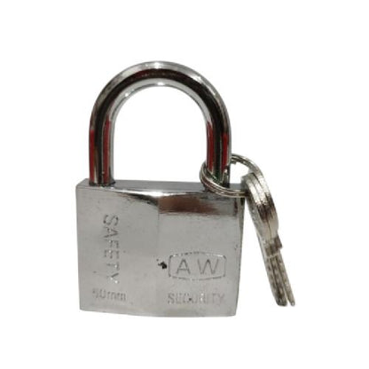 50 MM / CHROME AW Gembok Pintu Pagar Padlock Anti Maling Leher Pendek